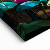 Colorful Umbrellas Overhead - Vibrant Street Scene Mauritius Art Print