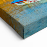 Serene Boat at Le Morne Beach - Mauritius Coastal Landscape Art Print