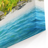 Tropical Paradise at Le Morne Beach - Mauritius Coastal Landscape Art