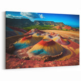 Vivid Seven Colored Earth - Chamarel Mauritius Vibrant Landscape Art
