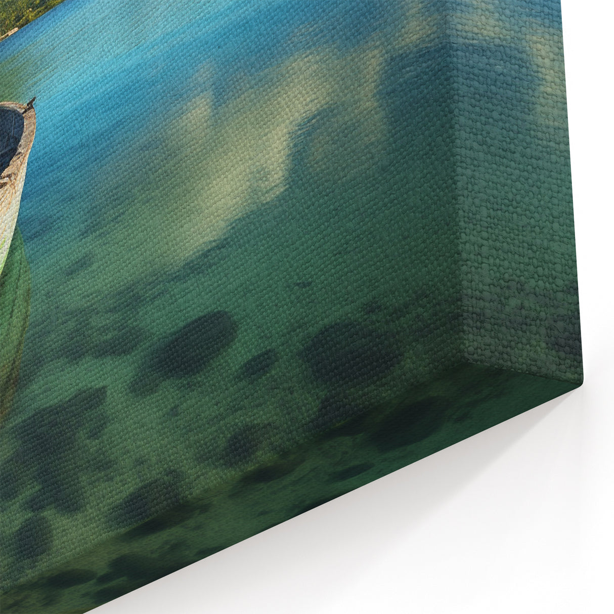 Serene Boat at Twilight - Le Morne Mauritius Coastal Landscape Art