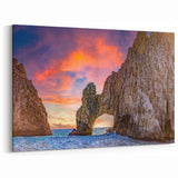 Vibrant Sunset Over Baja Archway - Scenic Mexico Coastal Wall Art