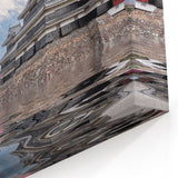 Mount Fuji Castle Art Print – Traditional Japanese Architecture with Sakura