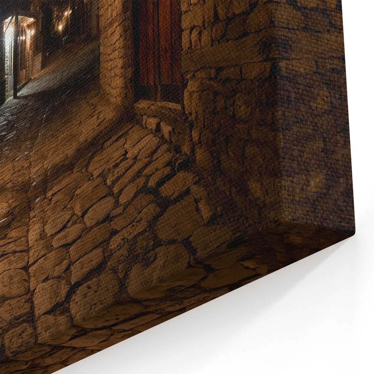 Fiery Sunset Over Tranquil Waters - Azerbaijan Baku Night Alley Art