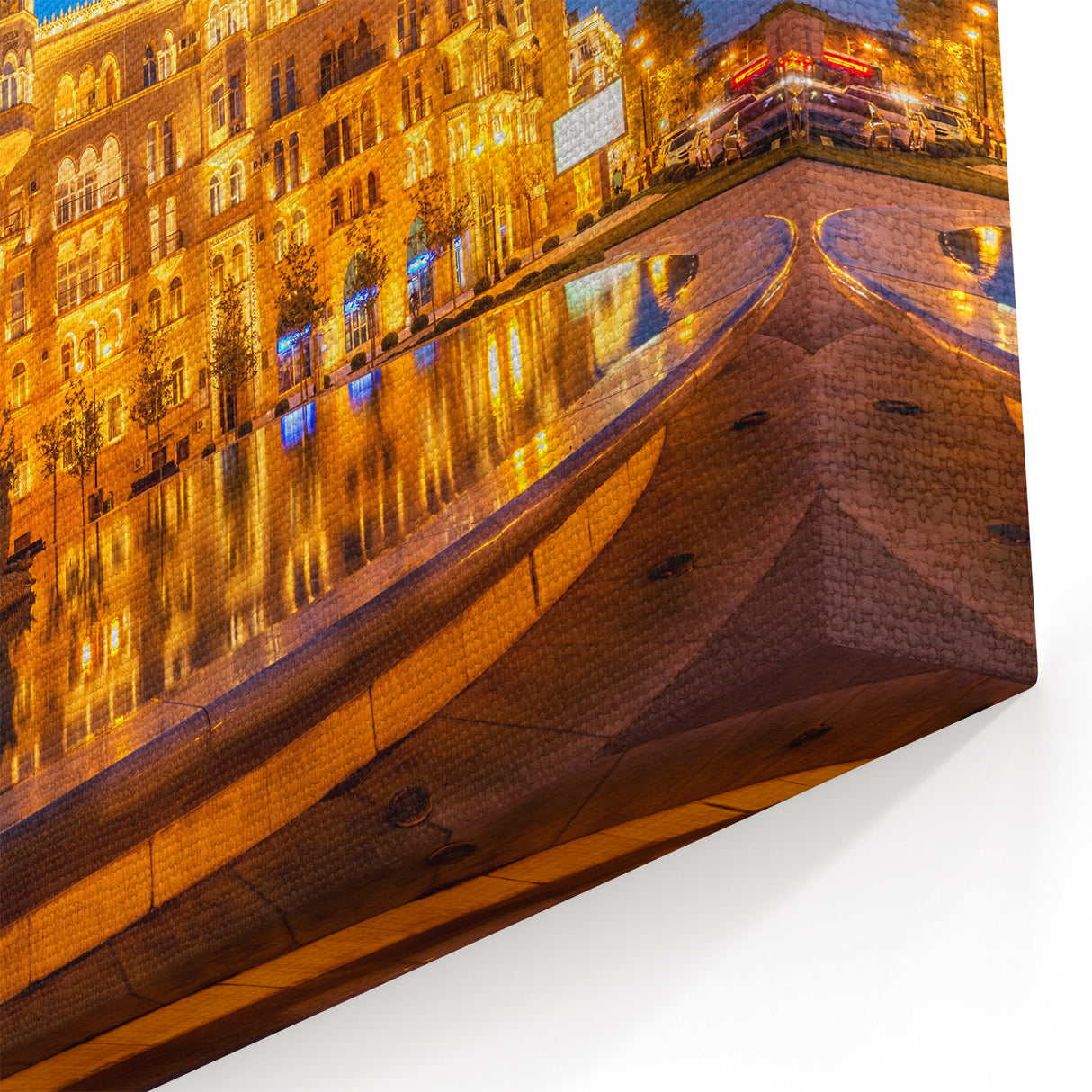 Baku Cityscape at Night - Azerbaijan Skyline Art - Illuminated Landmark