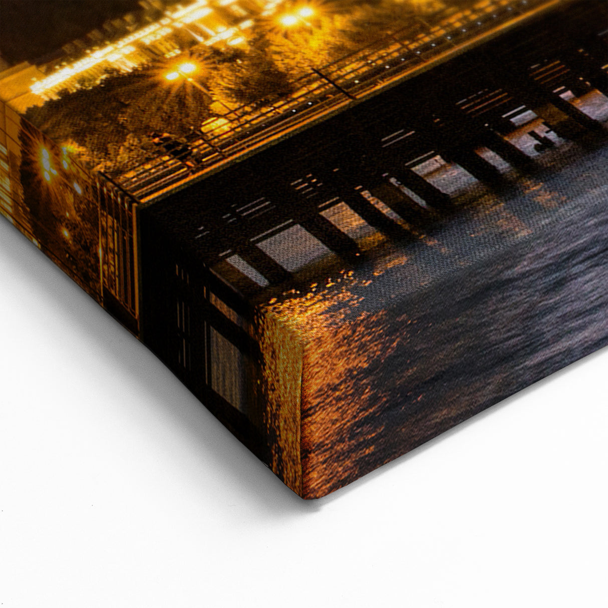 Baku Flame Towers Art - Azerbaijan Night Skyline with Full Moon