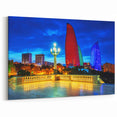 Baku Flame Towers Art - Azerbaijan Night Lights Cityscape