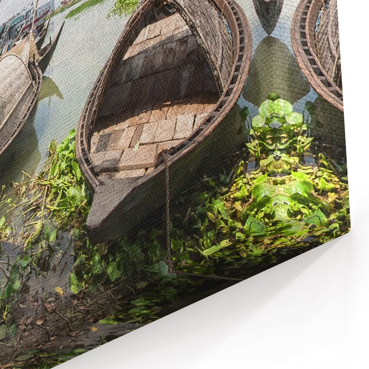 Scenic Bangladesh Boating Landscape - Beautiful Asian Nature Wall Art
