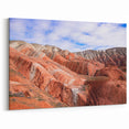 Azerbaijan Red Hills Art - Colorful Mountain Landscape Print