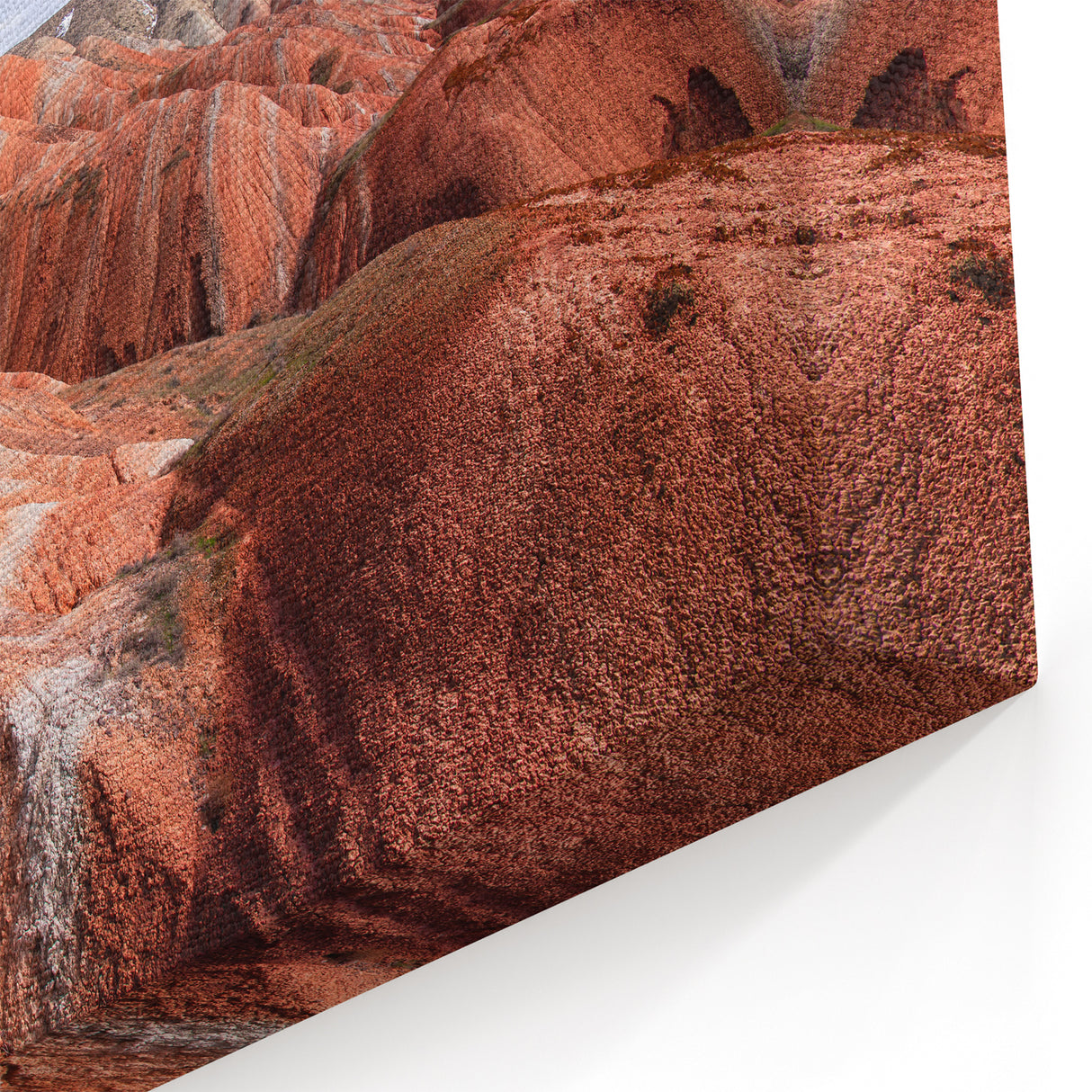 Azerbaijan Red Hills Art - Colorful Mountain Landscape Print