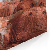 Azerbaijan Red Hills Art - Colorful Mountain Landscape Print