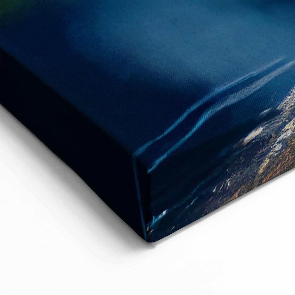 Azerbaijan Mountain Church Art - Serene Lakeside Landscape Print