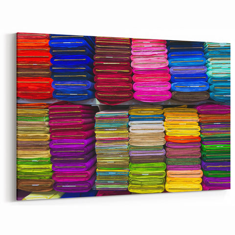 Vibrant Bangladeshi Fabrics - Colorful Textile Art for Your Walls