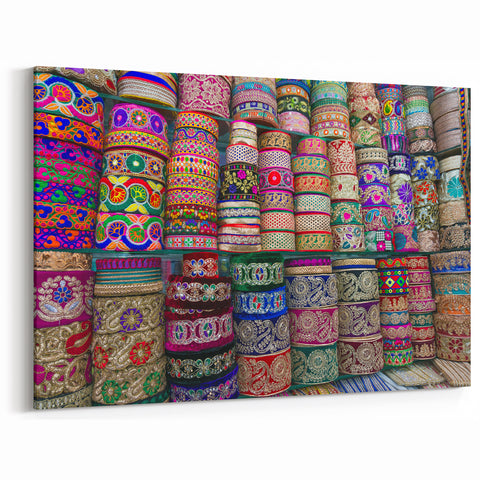Exquisite Bangladeshi Embroidery - Intricate Asian Textile Wall Art
