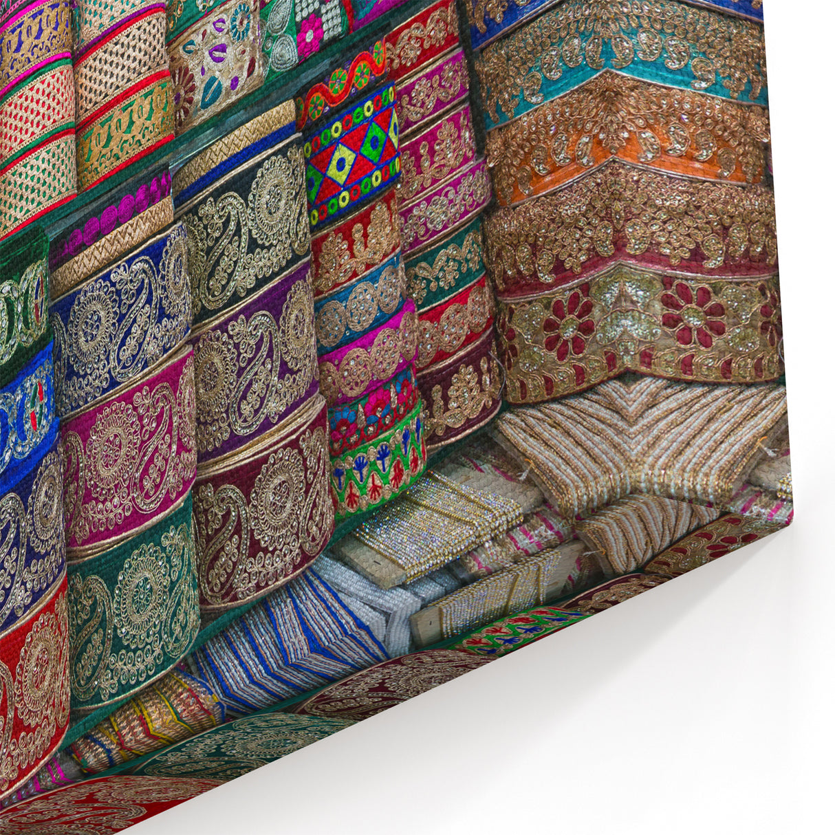 Exquisite Bangladeshi Embroidery - Intricate Asian Textile Wall Art