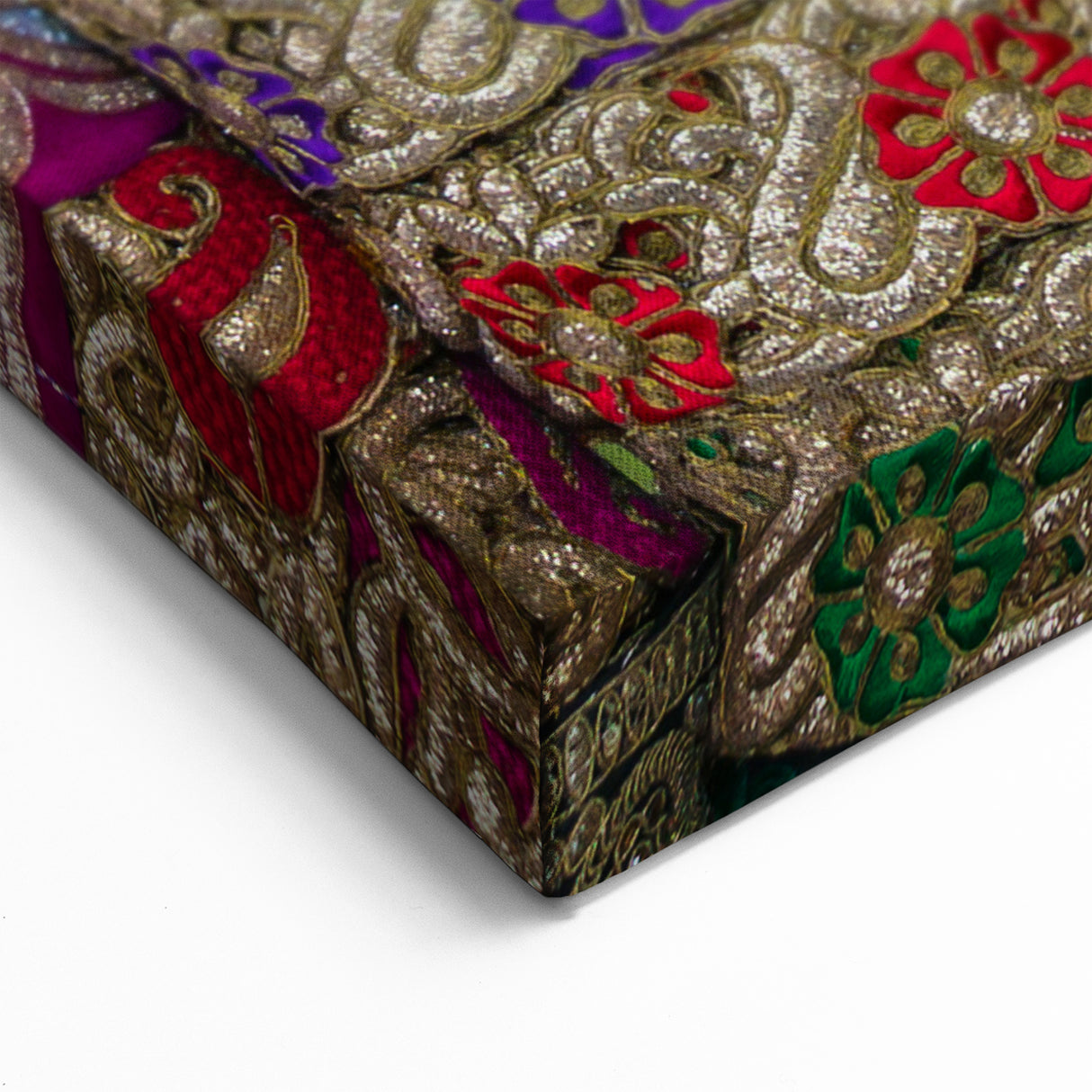 Exquisite Bangladeshi Embroidery - Intricate Asian Textile Wall Art