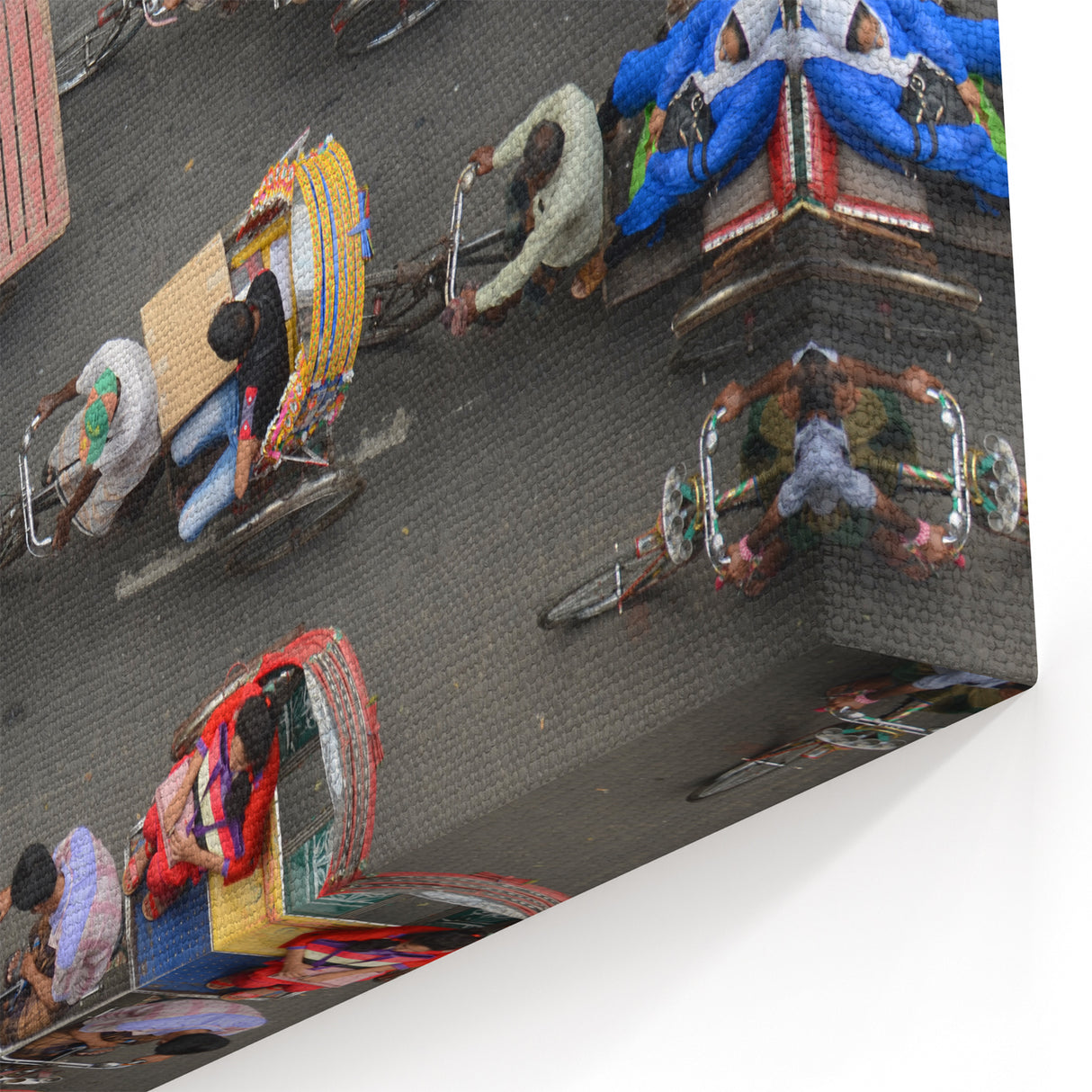 Bustling Dhaka Street Scene - Dynamic Bangladeshi Urban Wall Art