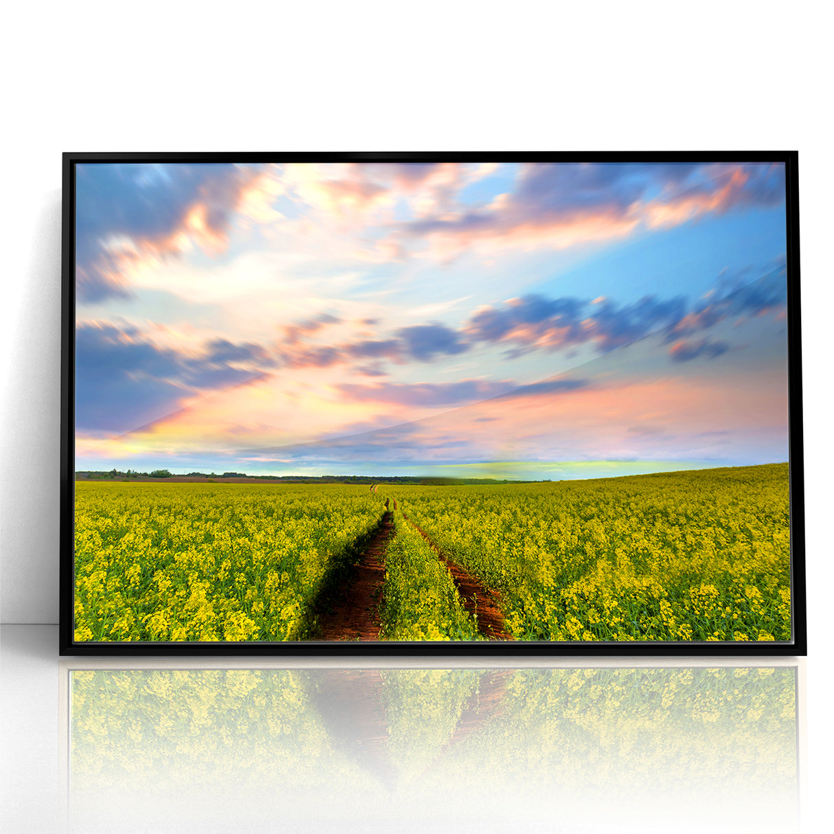 Golden Fields at Dusk - Tranquil Bangladeshi Countryside Wall Art