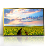 Golden Fields at Dusk - Tranquil Bangladeshi Countryside Wall Art