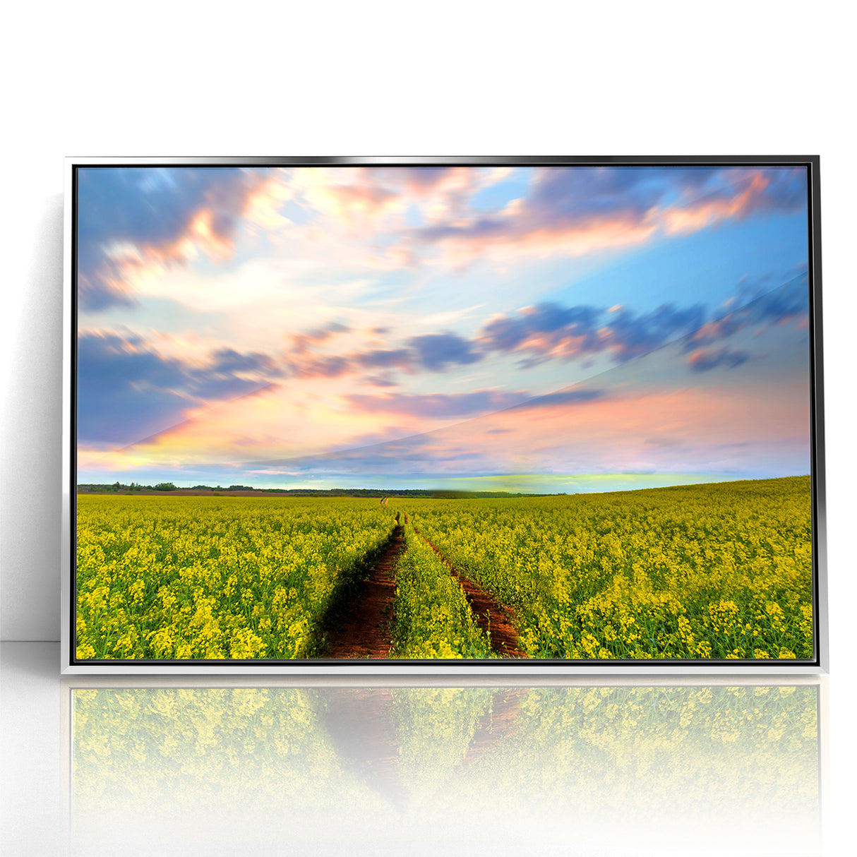 Golden Fields at Dusk - Tranquil Bangladeshi Countryside Wall Art