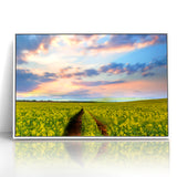 Golden Fields at Dusk - Tranquil Bangladeshi Countryside Wall Art