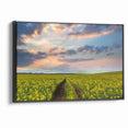 Golden Fields at Dusk - Tranquil Bangladeshi Countryside Wall Art