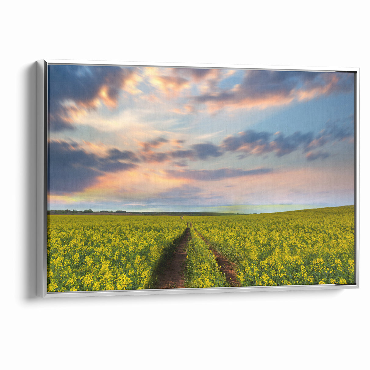 Golden Fields at Dusk - Tranquil Bangladeshi Countryside Wall Art