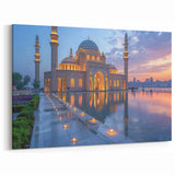 Baku Mosque Art - Stunning Sunset Reflections Architecture Print