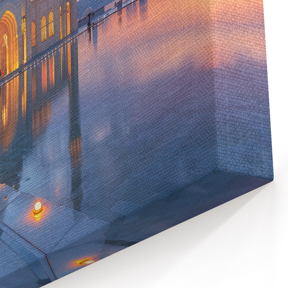 Baku Mosque Art - Stunning Sunset Reflections Architecture Print