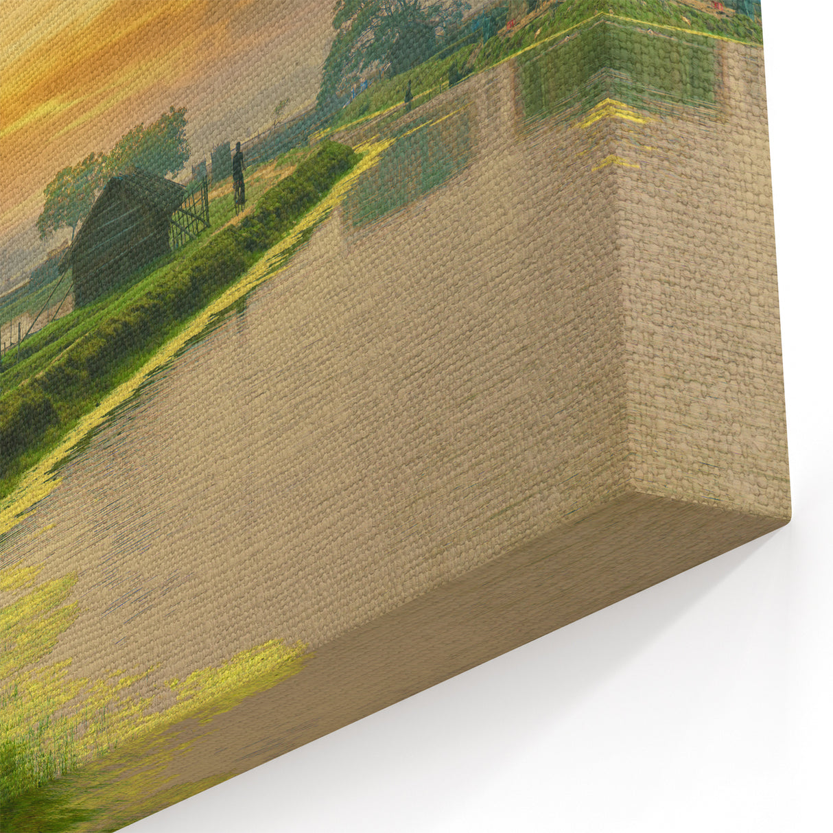 Sunset Stroll in Rural Bangladesh - Peaceful Countryside Wall Art