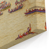 Vibrant Boat Festival on the River - Dynamic Bangladeshi Wall Art