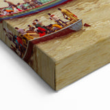 Vibrant Boat Festival on the River - Dynamic Bangladeshi Wall Art