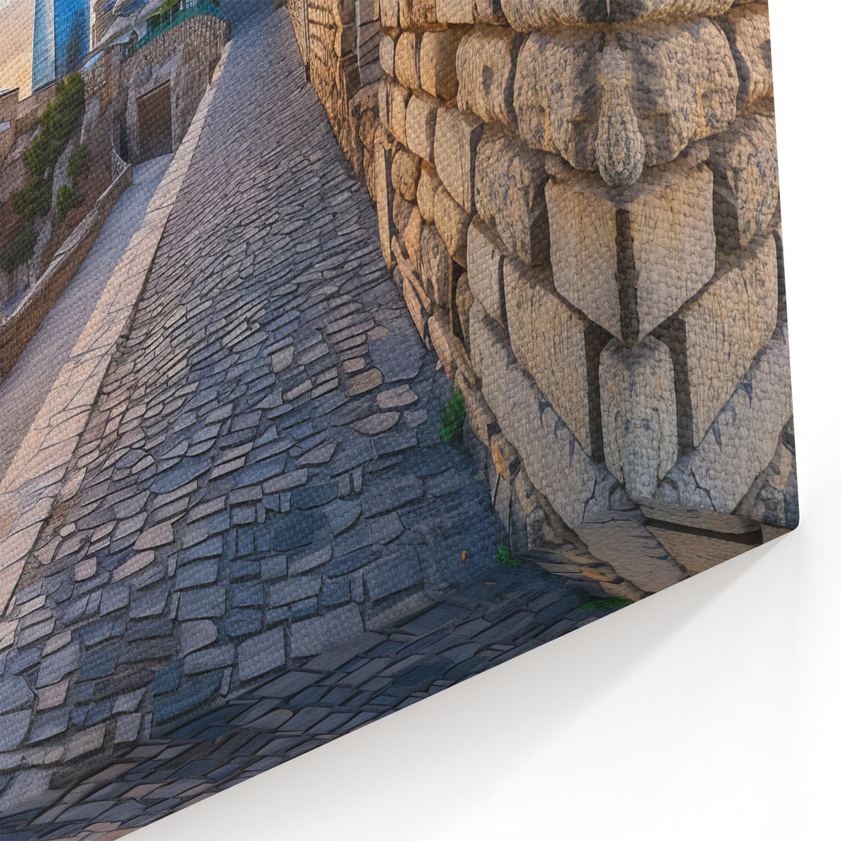 Azeri Culture Art - Baku Skyline Print Caspian Sea and Caucasus Canvas