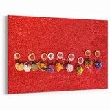 Colorful Chili Harvest in Bangladesh - Vibrant Cultural Canvas Wall Art