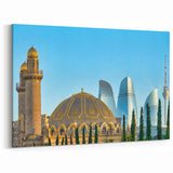 Azerbaijan Wall Art - Baku Skyline Print Cultural Heritage Canvas