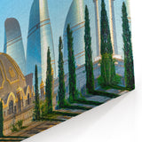 Azerbaijan Wall Art - Baku Skyline Print Cultural Heritage Canvas