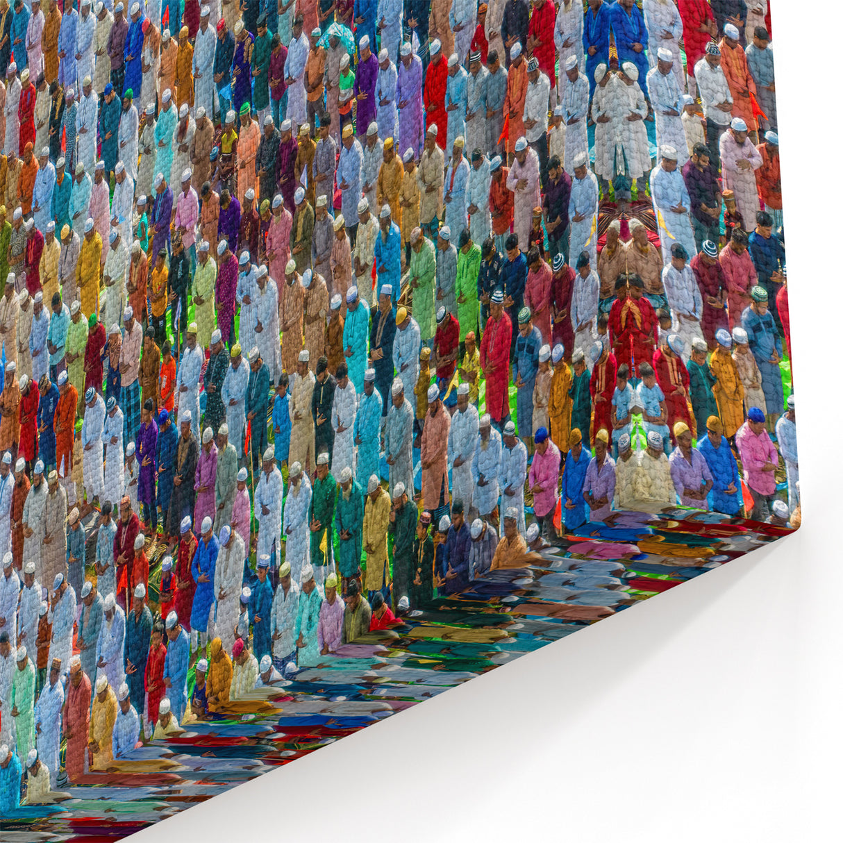 Bangladesh Prayer Gathering - Vibrant Cultural Unity Canvas Wall Art