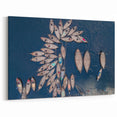 Aerial View of Bangladesh Boats - Tranquil River Scene Canvas Wall Art