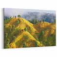 Misty Hills of Bangladesh - Serene Nature Landscape Canvas Wall Art