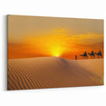 Sahara Desert Wall Art - Moroccan Landscape Art Camel Caravan