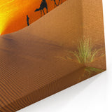 Sahara Desert Wall Art - Moroccan Landscape Art Camel Caravan