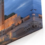 Moroccan Architecture Art - Hassan II Mosque at Twilight Wall Decor