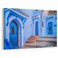 Moroccan Wall Art - Chefchaouen Blue Cityscape Architecture Decor