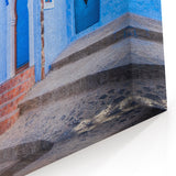Moroccan Wall Art - Chefchaouen Blue Cityscape Architecture Decor