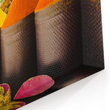 Moroccan Wall Art - Vibrant Spice Market Scene Marrakech Decor