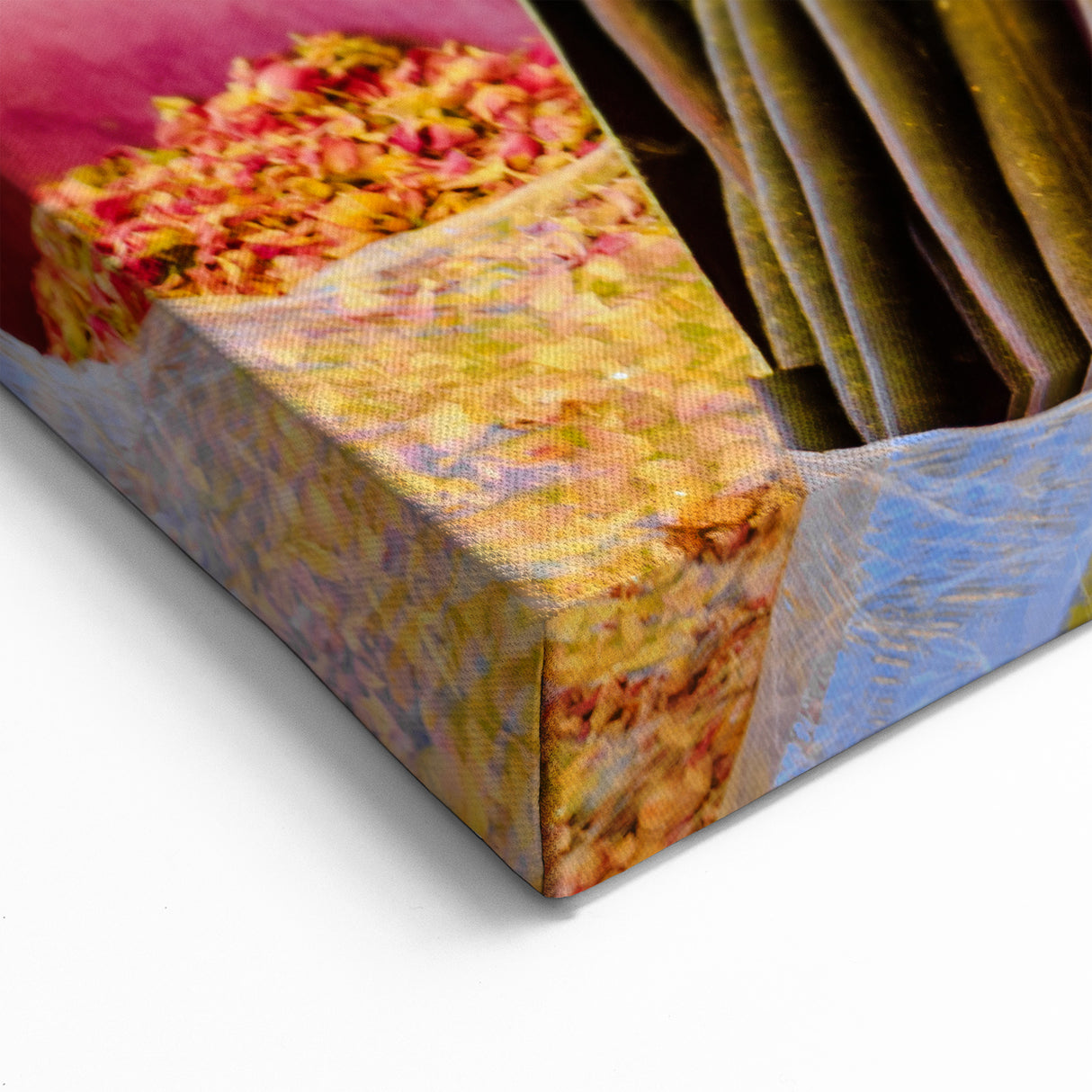 Moroccan Wall Art - Vibrant Spice Market Scene Marrakech Decor