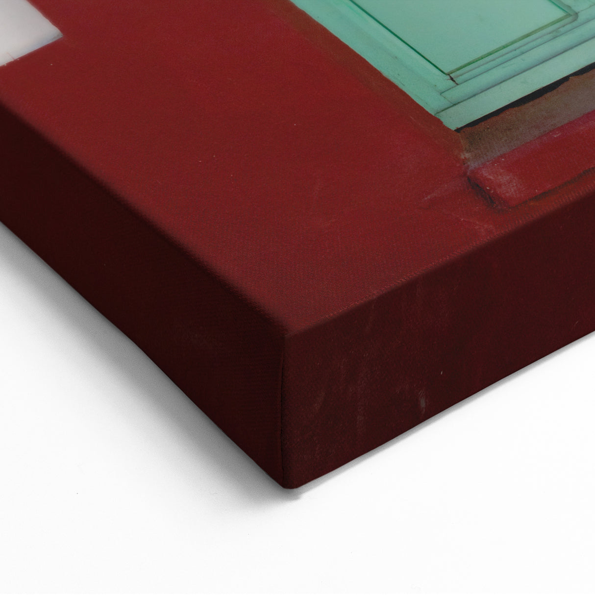 Elegant Baja California Sur Wall Art – Mint Green and Red Door Print