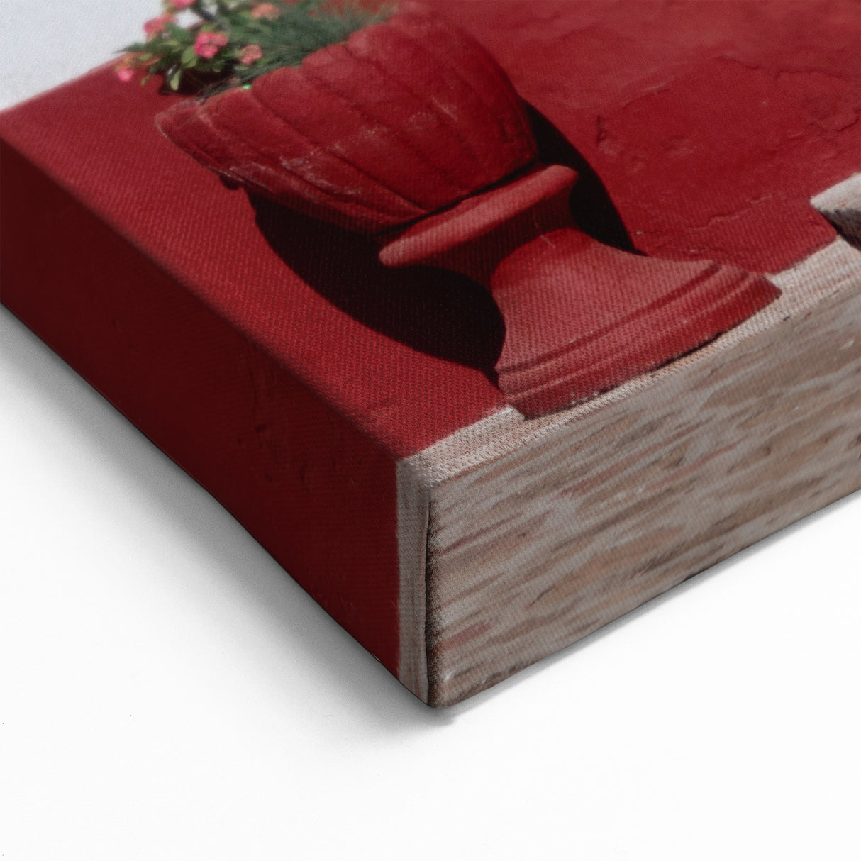 Traditional Baja California Door Art – Red Archway and Stone Steps Print