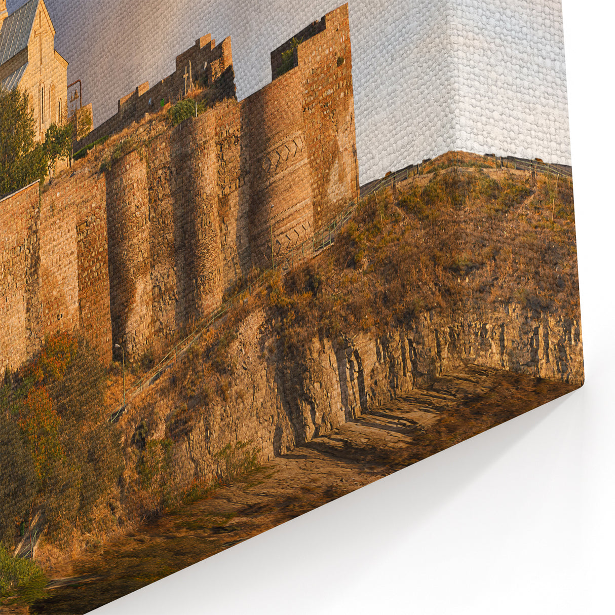 Majestic Georgian Church & Fortress Art - Stunning Historic Landscape Print