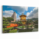 Hong Kong Garden Pagoda Art - Serene Traditional and Modern Fusion